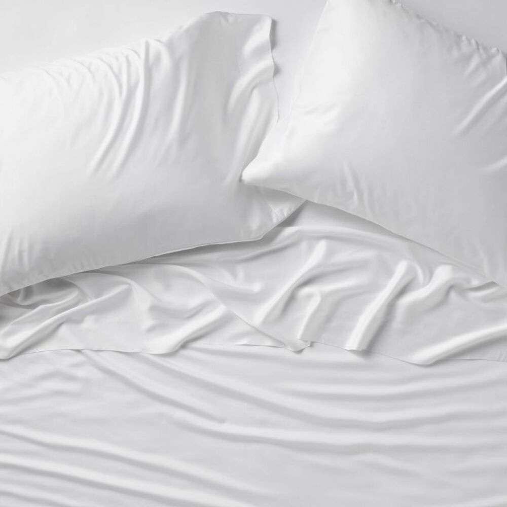 Full 400 Thread Count Rayon from Bamboo Sheet Set White - Casaluna